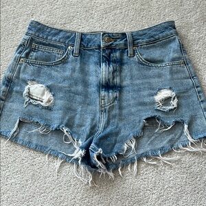 Distressed Denim Women's high rise Shorts